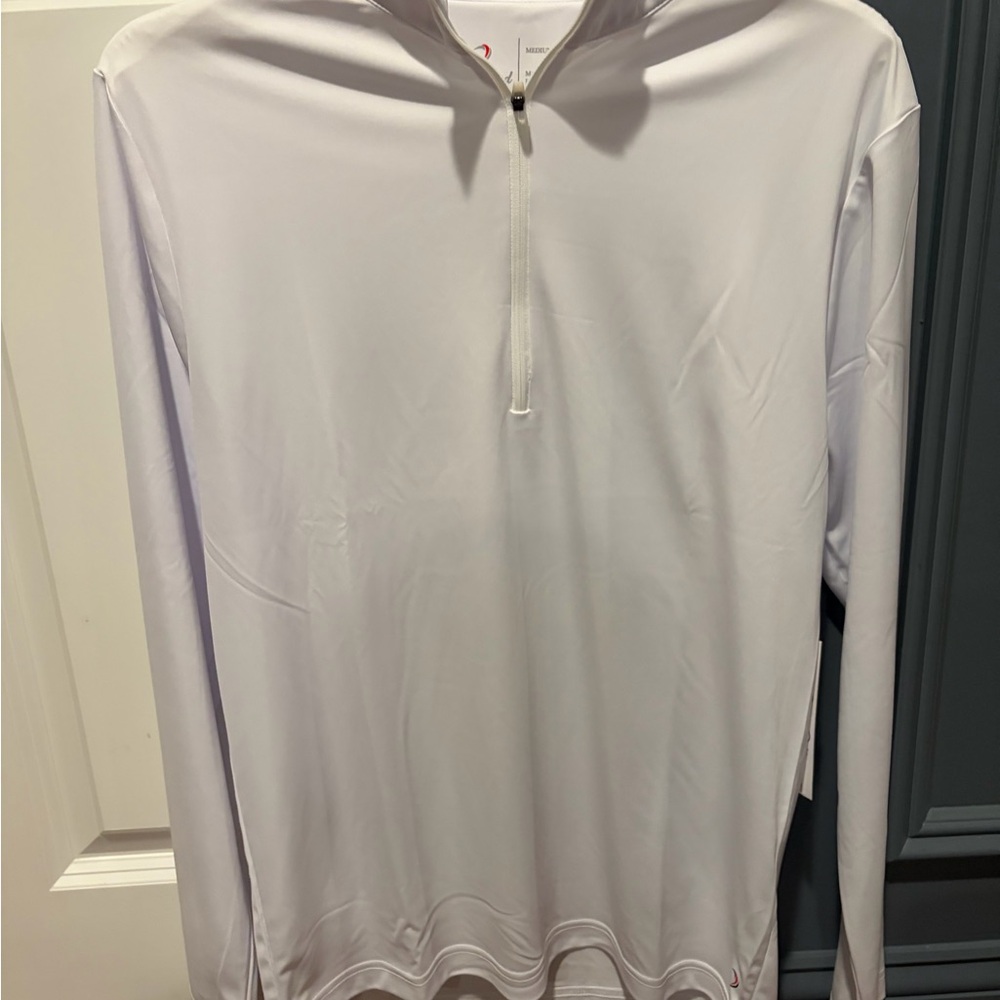 White Quarter-Zip Pullover